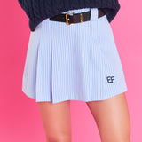 Stripe Mini Pleated Skort