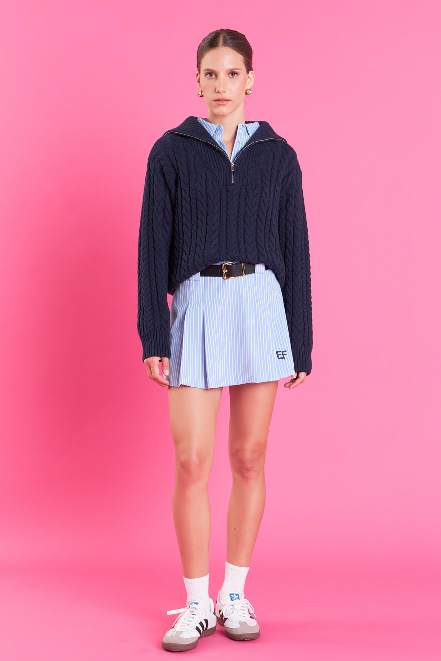 Pastel Stripes Mini Pleated Skort main image 0