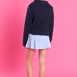 Stripe Mini Pleated Skort