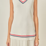 Sleeveless Mix Media Mini Dress