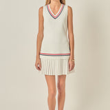 Sleeveless Mix Media Mini Dress