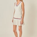 Sleeveless Mix Media Mini Dress
