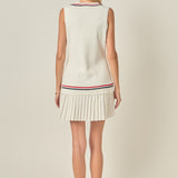Sleeveless Mix Media Mini Dress