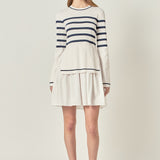 Stripe Mix Media Dress