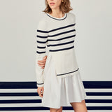 Stripe Mix Media Dress