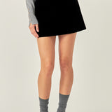 Velvet Low Rise Skort