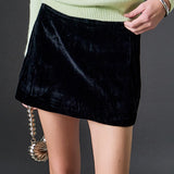 Velvet Low Rise Skort