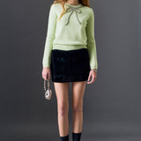 Velvet Low Rise Skort