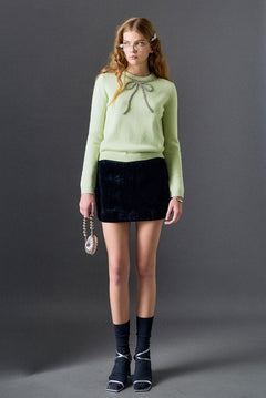 Velvet Low Rise Skort