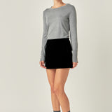 Velvet Low Rise Skort