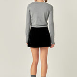 Velvet Low Rise Skort