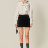 Velvet Low Rise Skort