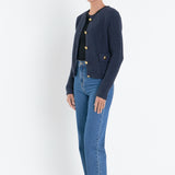 Gold Button Pointed Cardigan
