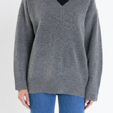 V Neckline Oversized Sweater