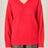 V Neckline Oversized Sweater