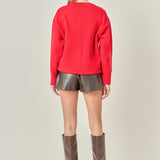 V Neckline Oversized Sweater