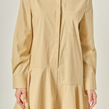 Collar Flare Skirt Dress