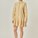Collar Flare Skirt Dress