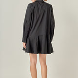 Collar Flare Skirt Dress