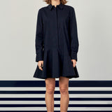 Collar Flare Skirt Dress
