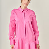 Collar Flare Skirt Dress