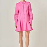 Collar Flare Skirt Dress