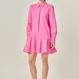 Collar Flare Skirt Dress