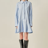 Collar Flare Skirt Dress