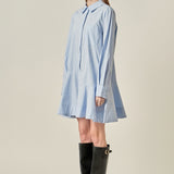 Collar Flare Skirt Dress
