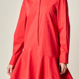 Collar Flare Skirt Dress