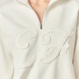 Patch Zip Up Sweatshirt