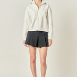 Patch Zip Up Sweatshirt