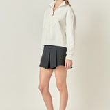 Patch Zip Up Sweatshirt