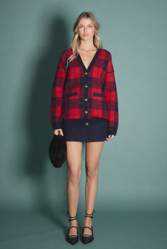 Check Cardigan