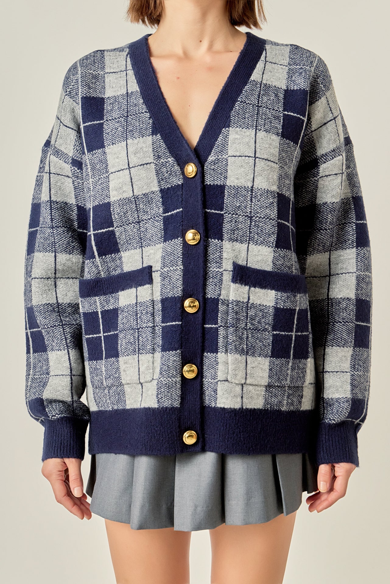 Check Cardigan – English Factory