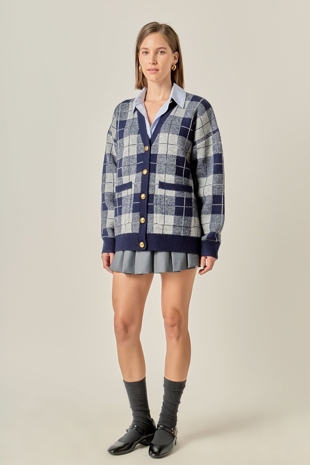 トップス JIMWAG Checked knit cardigan JIMWAG Checked knit cardigan 【公式通販】