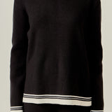 Contrast Stripe Detail Knit Top