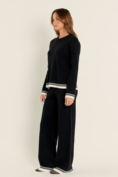 Contrast Stripe Detail Knit pants