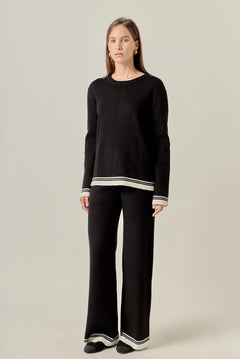 Contrast Stripe Detail Knit pants