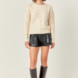 Pom Pom Detail Long Sleeve Sweater