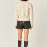 Pom Pom Detail Long Sleeve Sweater