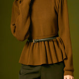 Peplum Waist Knit Top