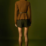 Peplum Waist Knit Top