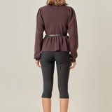 Peplum Waist Knit Top