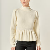 Peplum Waist Knit Top