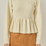Peplum Waist Knit Top
