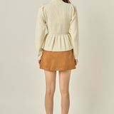 Peplum Waist Knit Top