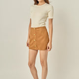Faux Suede Skort