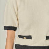 Combo Puff Sleeves Knit