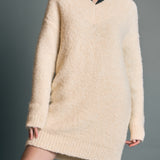 V Neck Knit Dress